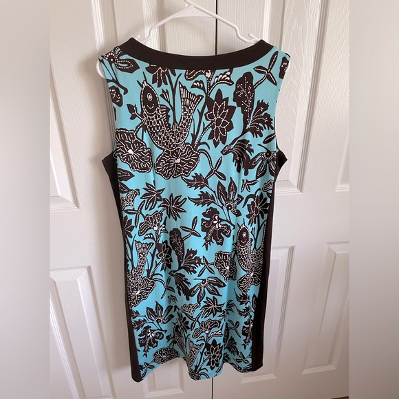 Blue and black flowers texture dress - Picture 2 of 3